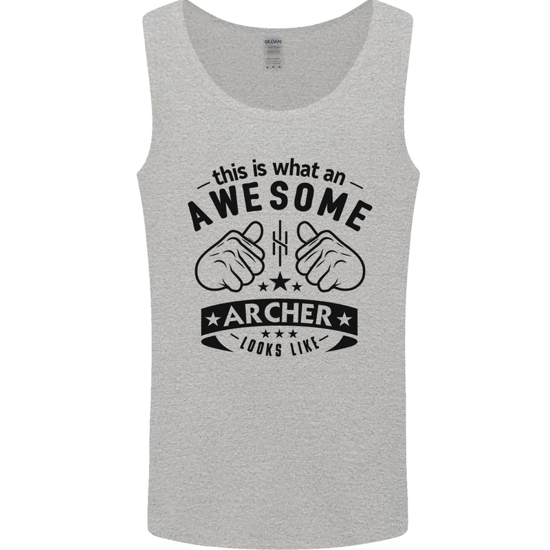 An Awesome Archer Looks Like Archery Mens Vest Tank Top Sports Grey