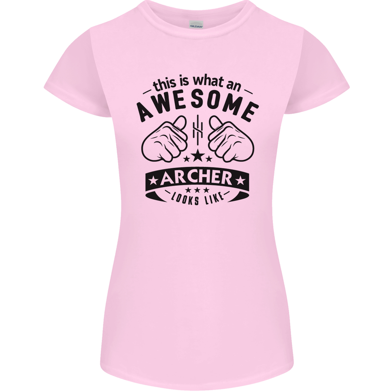 An Awesome Archer Looks Like Archery Womens Petite Cut T-Shirt Light Pink