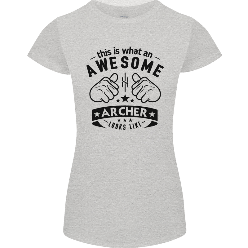 An Awesome Archer Looks Like Archery Womens Petite Cut T-Shirt Sports Grey