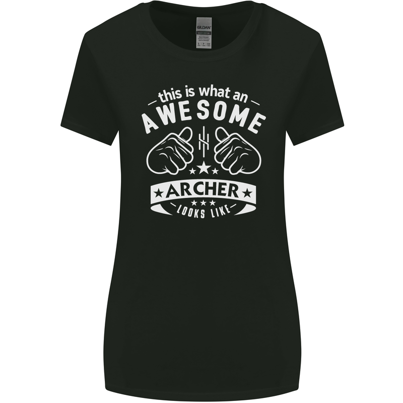 An Awesome Archer Looks Like Archery Womens Wider Cut T-Shirt Black