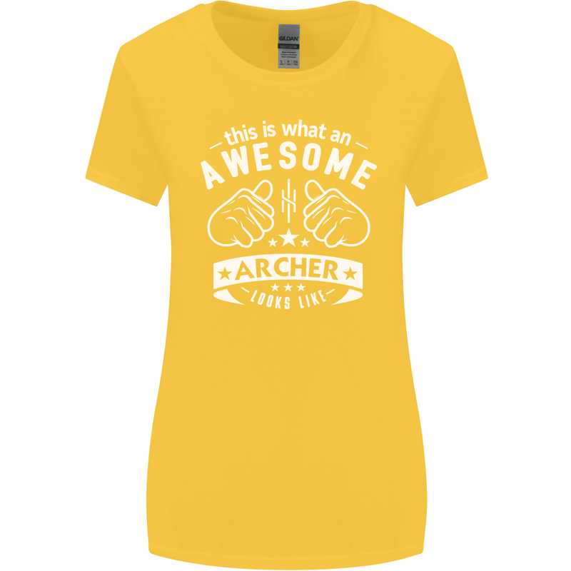 An Awesome Archer Looks Like Archery Womens Wider Cut T-Shirt Yellow