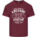 An Awesome Assistant Looks Like Mens Cotton T-Shirt Tee Top Maroon