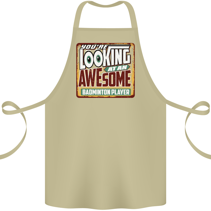 An Awesome Badminton Cotton Apron 100% Organic Khaki