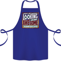 An Awesome Badminton Cotton Apron 100% Organic Royal Blue