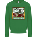 An Awesome Badminton Kids Sweatshirt Jumper Irish Green