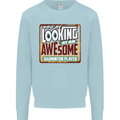 An Awesome Badminton Kids Sweatshirt Jumper Light Blue