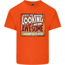 An Awesome Badminton Mens Cotton T-Shirt Tee Top Orange
