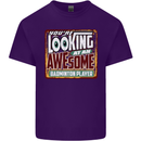 An Awesome Badminton Mens Cotton T-Shirt Tee Top Purple