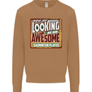 An Awesome Badminton Mens Sweatshirt Jumper Caramel Latte
