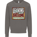 An Awesome Badminton Mens Sweatshirt Jumper Charcoal