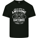 An Awesome Bartender Looks Like Mens Cotton T-Shirt Tee Top Black