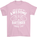 An Awesome Bartender Looks Like Mens T-Shirt Cotton Gildan Light Pink