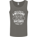 An Awesome Bartender Looks Like Mens Vest Tank Top Charcoal