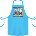 An Awesome Basketball Player Cotton Apron 100% Organic Turquoise