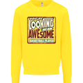 An Awesome Basketball Player Kids Sweatshirt Jumper Yellow