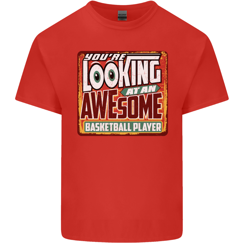 An Awesome Basketball Player Kids T-Shirt Childrens Red