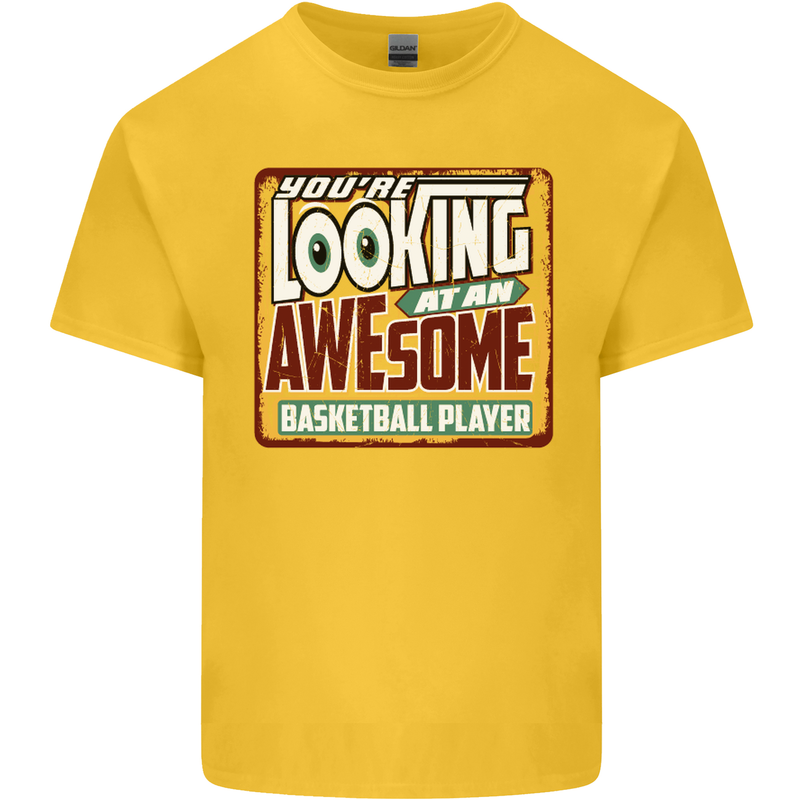 An Awesome Basketball Player Kids T-Shirt Childrens Yellow