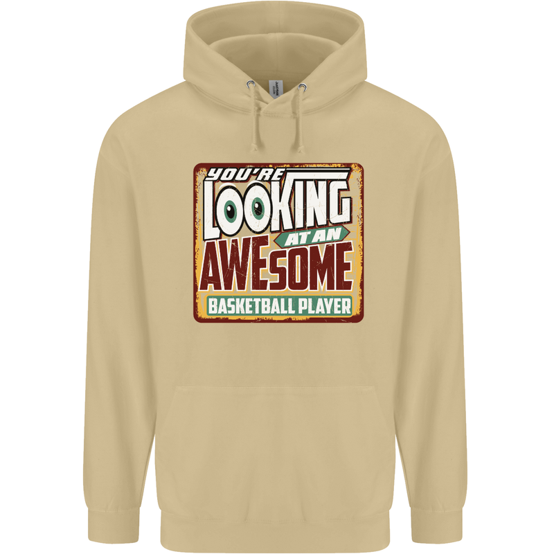 An Awesome Basketball Player Mens 80% Cotton Hoodie Sand