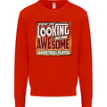 An Awesome Basketball Player Mens Sweatshirt Jumper Bright Red