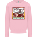 An Awesome Basketball Player Mens Sweatshirt Jumper Light Pink