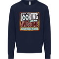An Awesome Basketball Player Mens Sweatshirt Jumper Navy Blue