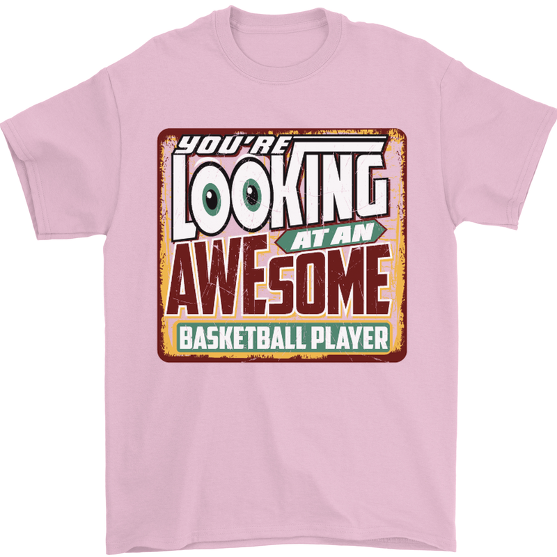 An Awesome Basketball Player Mens T-Shirt Cotton Gildan Light Pink