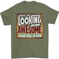 An Awesome Basketball Player Mens T-Shirt Cotton Gildan Military Green