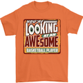 An Awesome Basketball Player Mens T-Shirt Cotton Gildan Orange