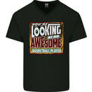 An Awesome Basketball Player Mens V-Neck Cotton T-Shirt Black