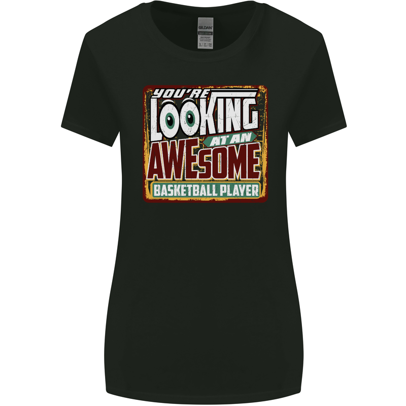 An Awesome Basketball Player Womens Wider Cut T-Shirt Black
