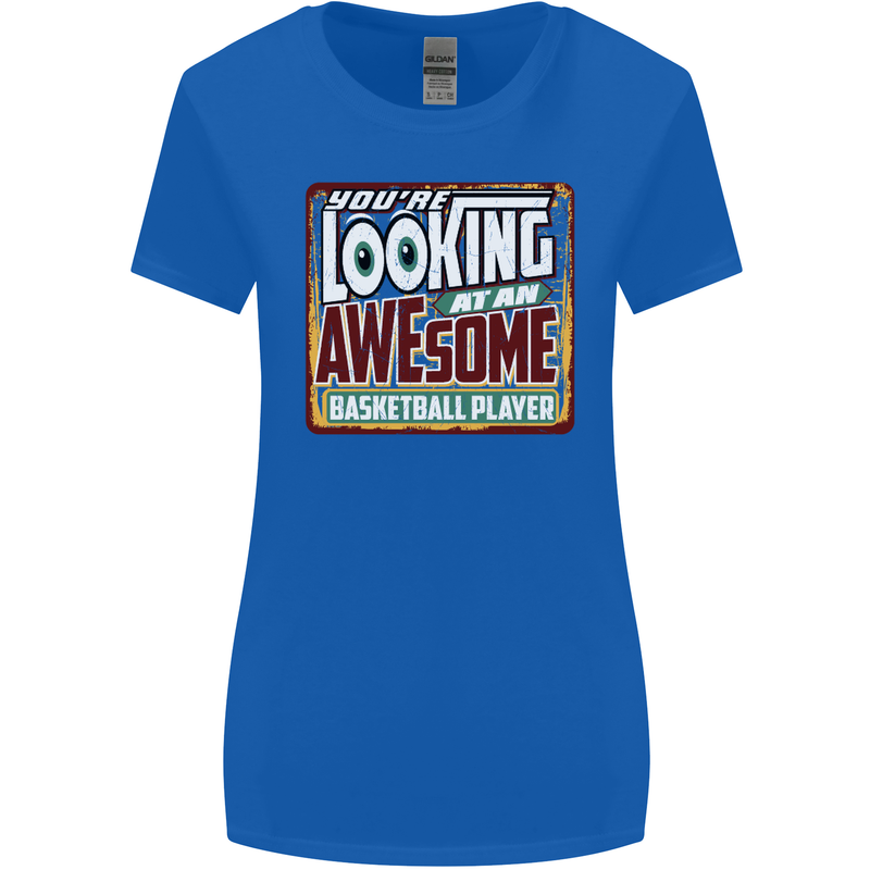 An Awesome Basketball Player Womens Wider Cut T-Shirt Royal Blue