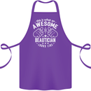 An Awesome Beautician Looks Like Cotton Apron 100% Organic Purple