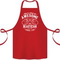 An Awesome Beautician Looks Like Cotton Apron 100% Organic Red