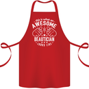 An Awesome Beautician Looks Like Cotton Apron 100% Organic Red
