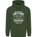 An Awesome Beautician Looks Like Mens 80% Cotton Hoodie Forest Green