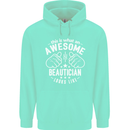 An Awesome Beautician Looks Like Mens 80% Cotton Hoodie Peppermint