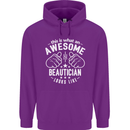 An Awesome Beautician Looks Like Mens 80% Cotton Hoodie Purple