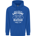 An Awesome Beautician Looks Like Mens 80% Cotton Hoodie Royal Blue