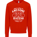 An Awesome Beautician Looks Like Mens Sweatshirt Jumper Bright Red