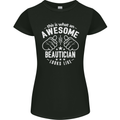 An Awesome Beautician Looks Like Womens Petite Cut T-Shirt Black