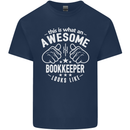 An Awesome Bookkeeper Looks Like Mens Cotton T-Shirt Tee Top Navy Blue
