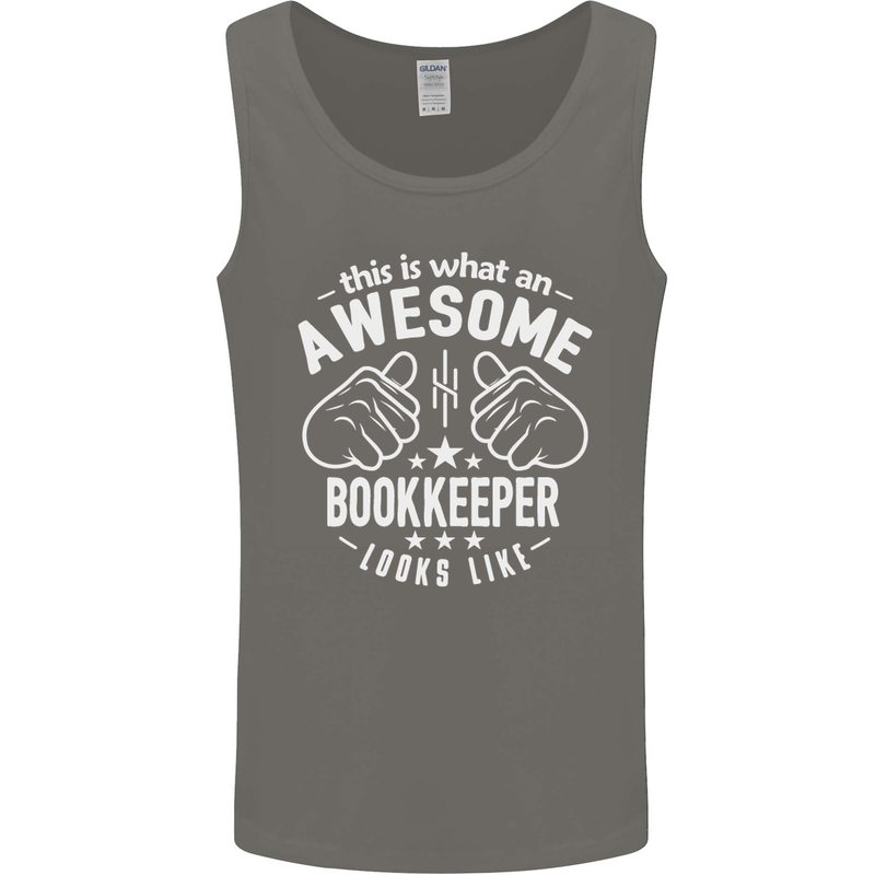 An Awesome Bookkeeper Looks Like Mens Vest Tank Top Charcoal