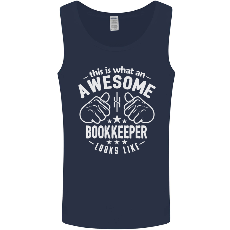 An Awesome Bookkeeper Looks Like Mens Vest Tank Top Navy Blue