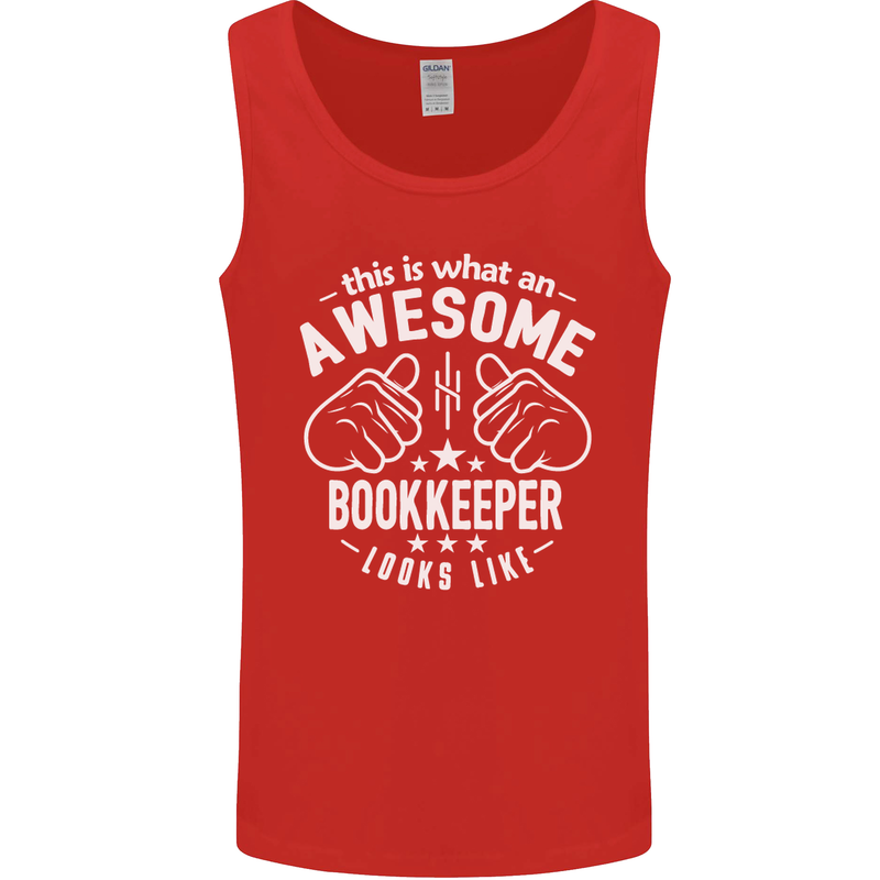 An Awesome Bookkeeper Looks Like Mens Vest Tank Top Red