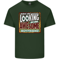 An Awesome Boyfriend Valentine's Day Mens Cotton T-Shirt Tee Top Forest Green