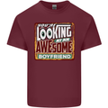 An Awesome Boyfriend Valentine's Day Mens Cotton T-Shirt Tee Top Maroon
