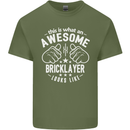 An Awesome Bricklayer Looks Like Mens Cotton T-Shirt Tee Top Military Green