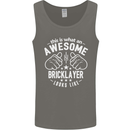 An Awesome Bricklayer Looks Like Mens Vest Tank Top Charcoal
