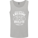 An Awesome Bricklayer Looks Like Mens Vest Tank Top Sports Grey