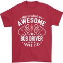 An Awesome Bus Driver Looks Like Mens T-Shirt Cotton Gildan Red